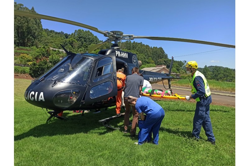 Grave acidente na SC 160C em Sul Brasil deixa 5 feridos
