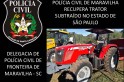 ​Trator furtado em Votuporanga SP é recuperado em Maravilha SC