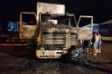​Incêndio criminoso destrói caminhão em Cunha Porã