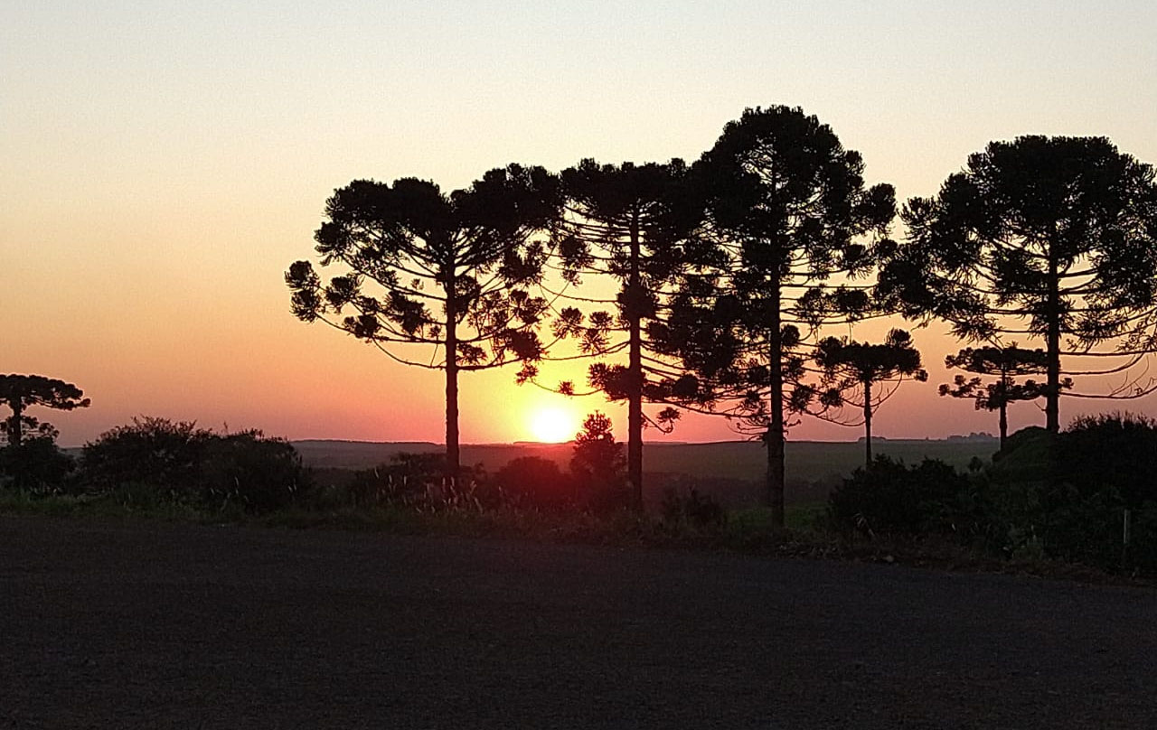 O entardecer em Campo Erê
