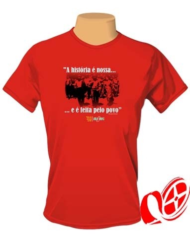 Camisa usada pelos funcionários. Foto: SINJUSC 