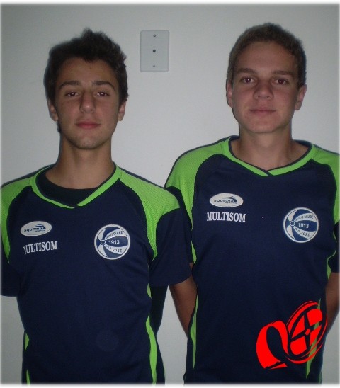 Felipe e Gustavo, já integrados ao clube gaúcho.