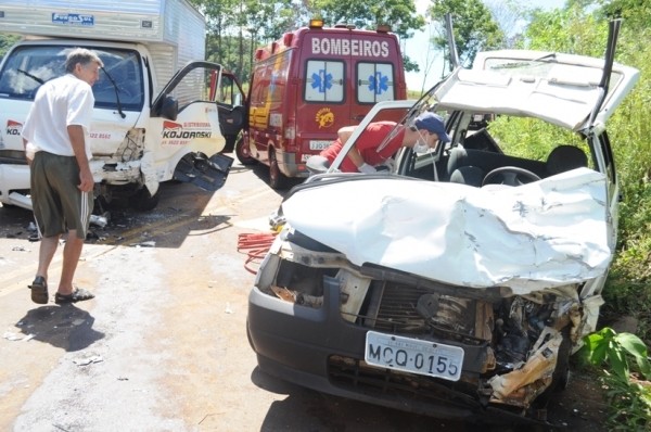 Motorista ferido no acidente. Foto Lider FM