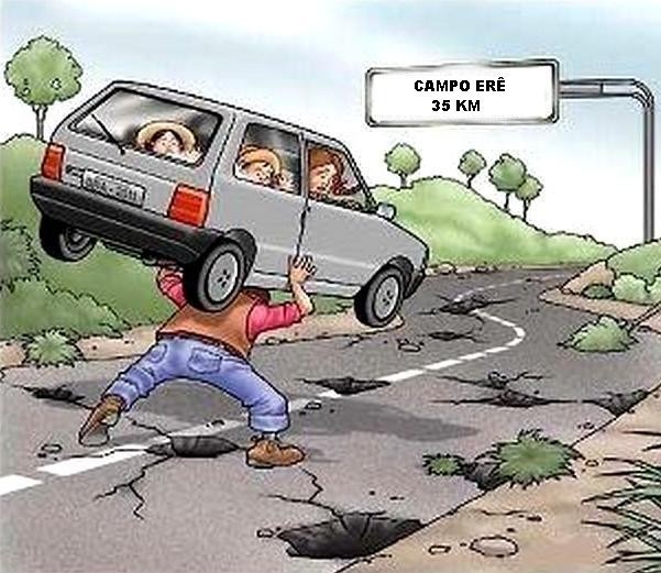 Charge encaminhada por internauta usuário da rodovia.