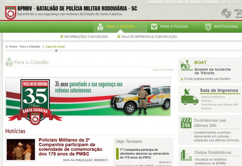 Novo site da PMRv