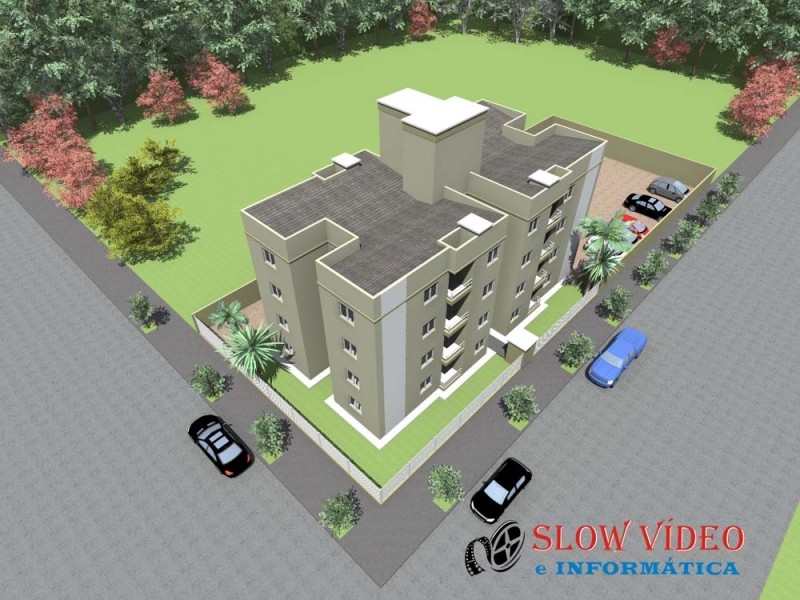 Bloco com apartamentos começa a ser edificado. Imagem Constrular