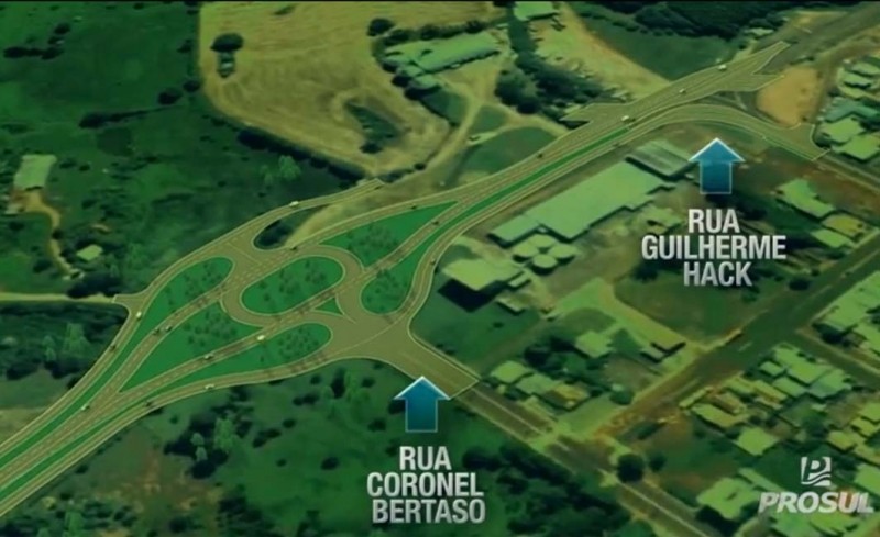 Imagem é de como vai fica o trevo da CIDASC