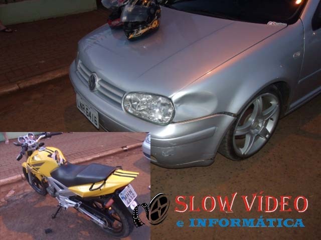 Acidente com pequenos danos no centro. Foto montagem www.campere.com