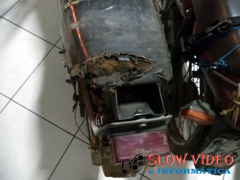 Motos sem condições de trafegar. Foto: PM Saltinho