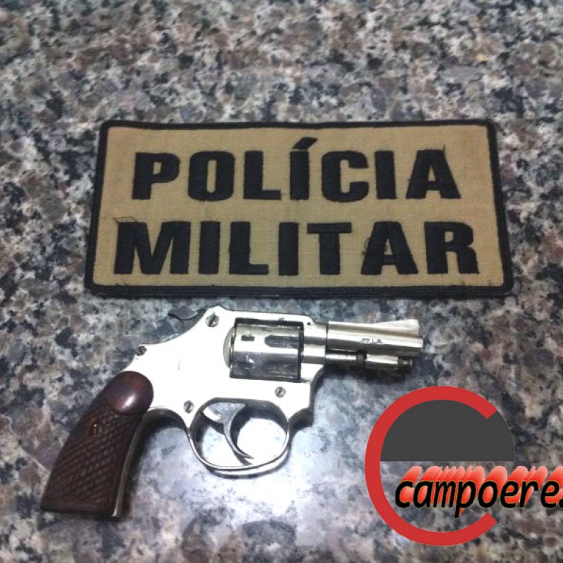 Revolver apreendido. Foto www.campoere_1.com