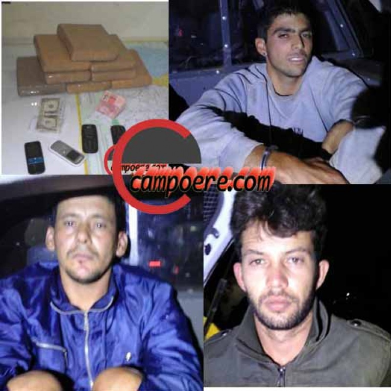 Trio estava de posse de maconha e acusados de furtos: Foto: www.campoere_1.com