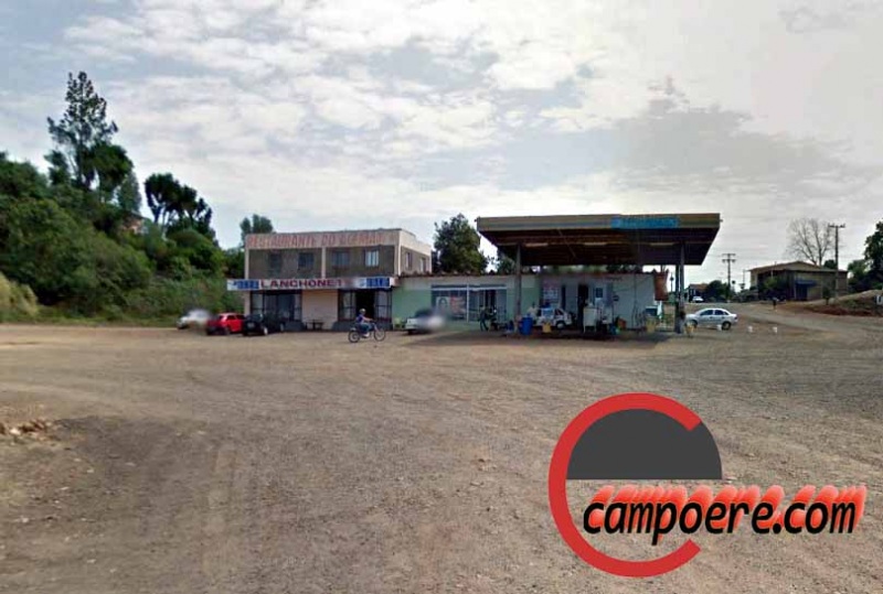 Posto de combustivel também foi arrombado. Imagem Google Earth
