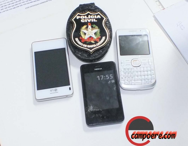 Alguns celulares foram recuperados. Foto: www.campeore.com