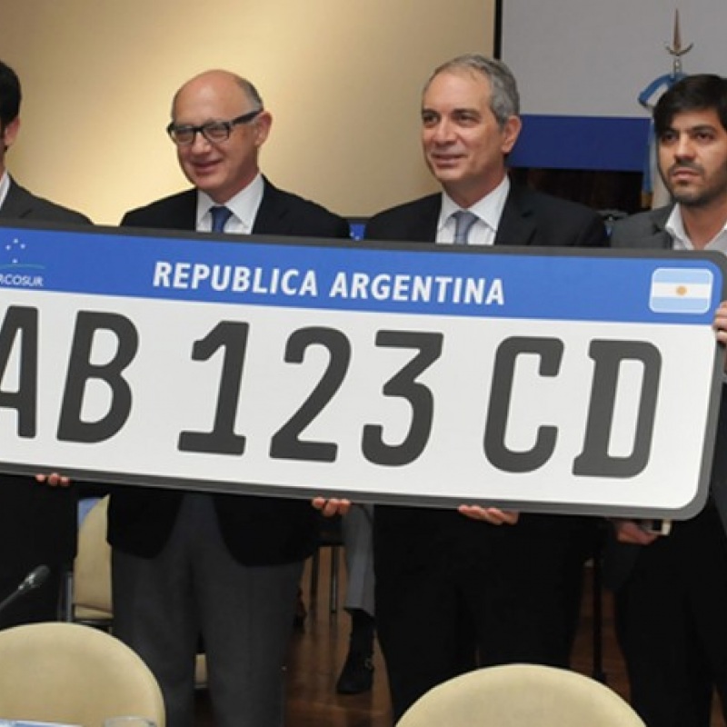 Modelo de placa do Mercosul (Foto: Divulgação/Ministério das Relações Exteriores Argentina)