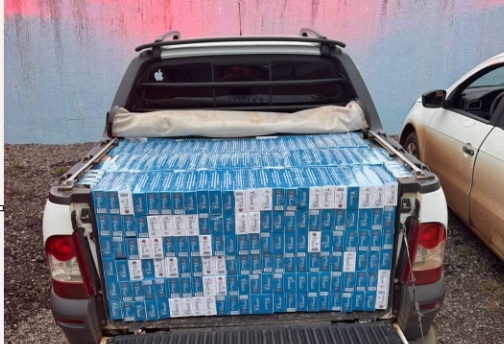 PMRv e PM-PR desbaratam quadrilha de contrabando de cigarros na divisa de SC com o PR