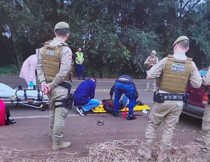 Suspeito de matar mulher em Chapecó é baleado após confronto com a polícia em Galvão