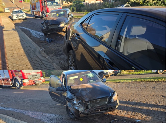 Colisão traseira deixa mulher ferida no centro de Campo Erê
