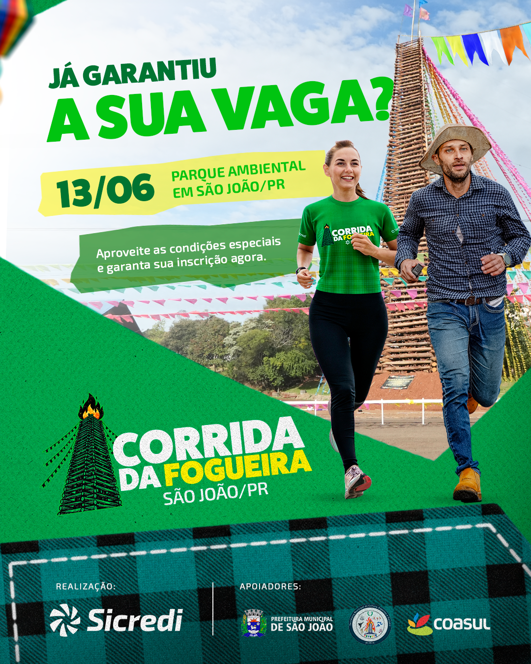 Últimos dias para se inscrever na Corrida da Fogueira do Sicredi