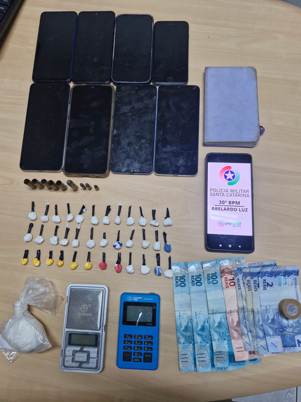 Operação da PM apreende cocaína e prende três pessoas por tráfico em Abelardo Luz