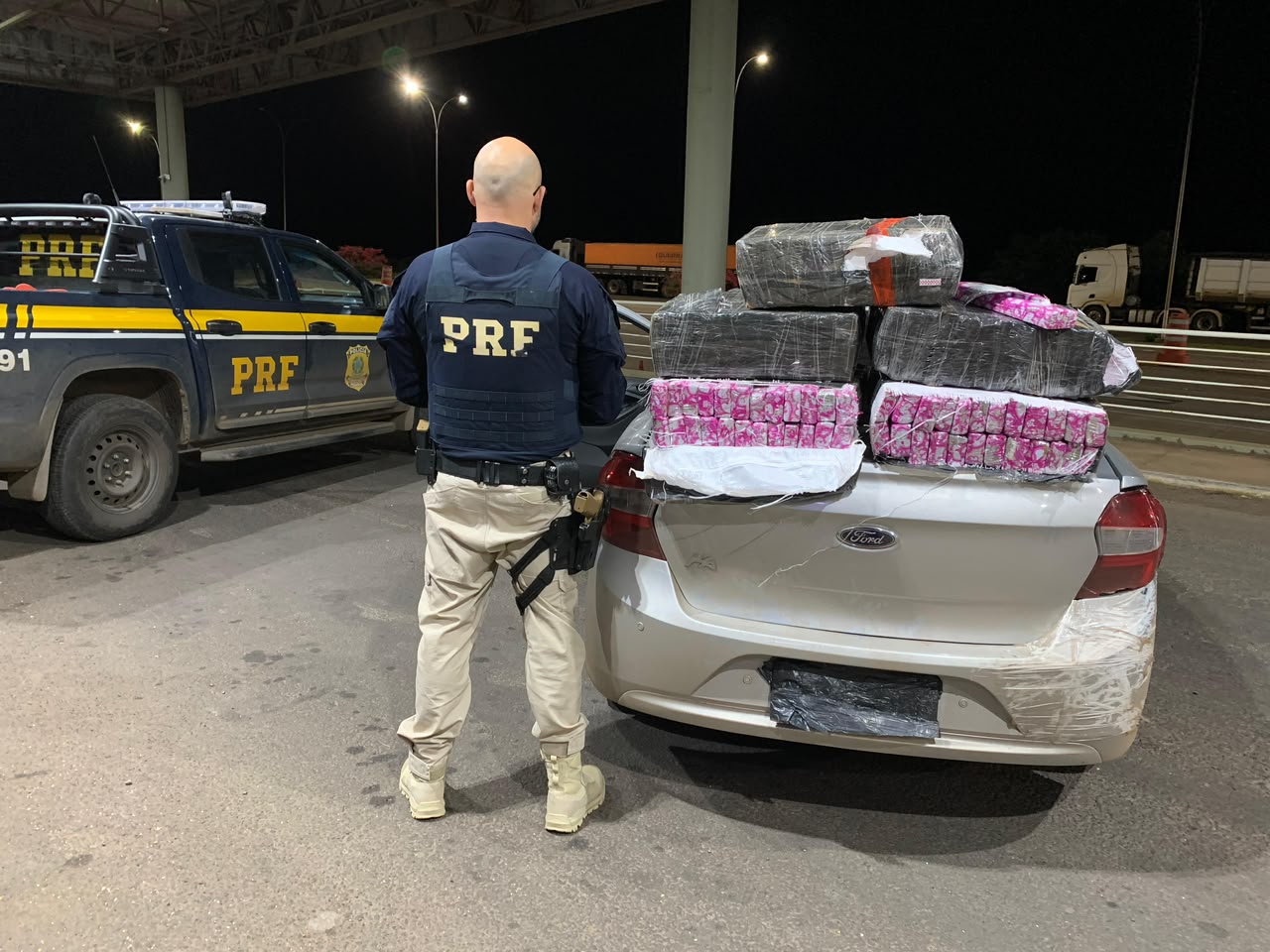 PRF apreende 100 quilos de maconha Em Guaraciaba