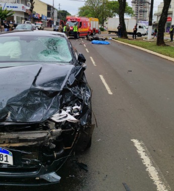 Suposta manobra irregular termina com motociclista morto em Chapecó