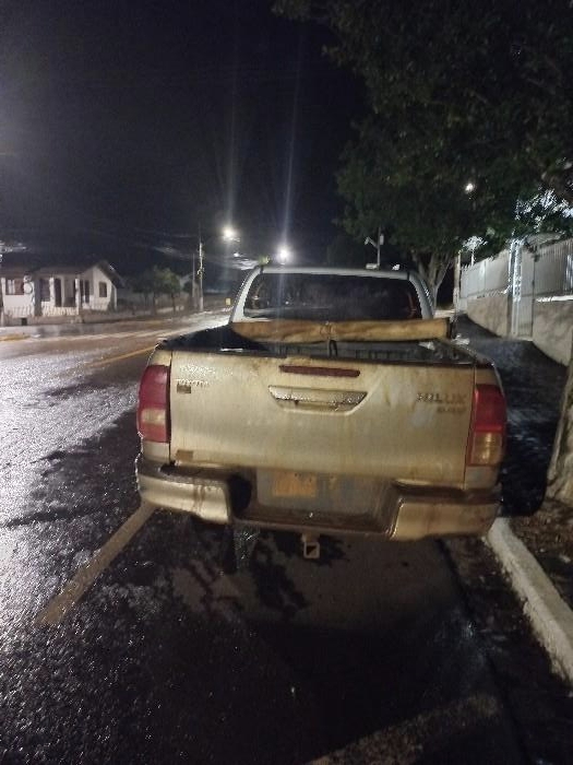 Hilux furtada em São José do Cedro é recuperada na região de fronteira com a Argentina
