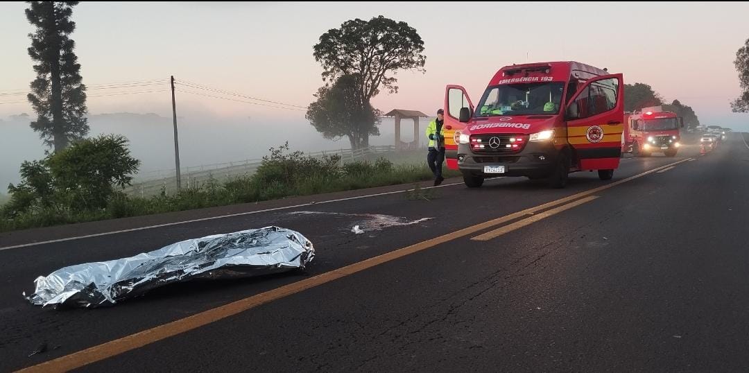 Homem de 52 anos morre após ser atropelado na BR-282, em Xanxerê