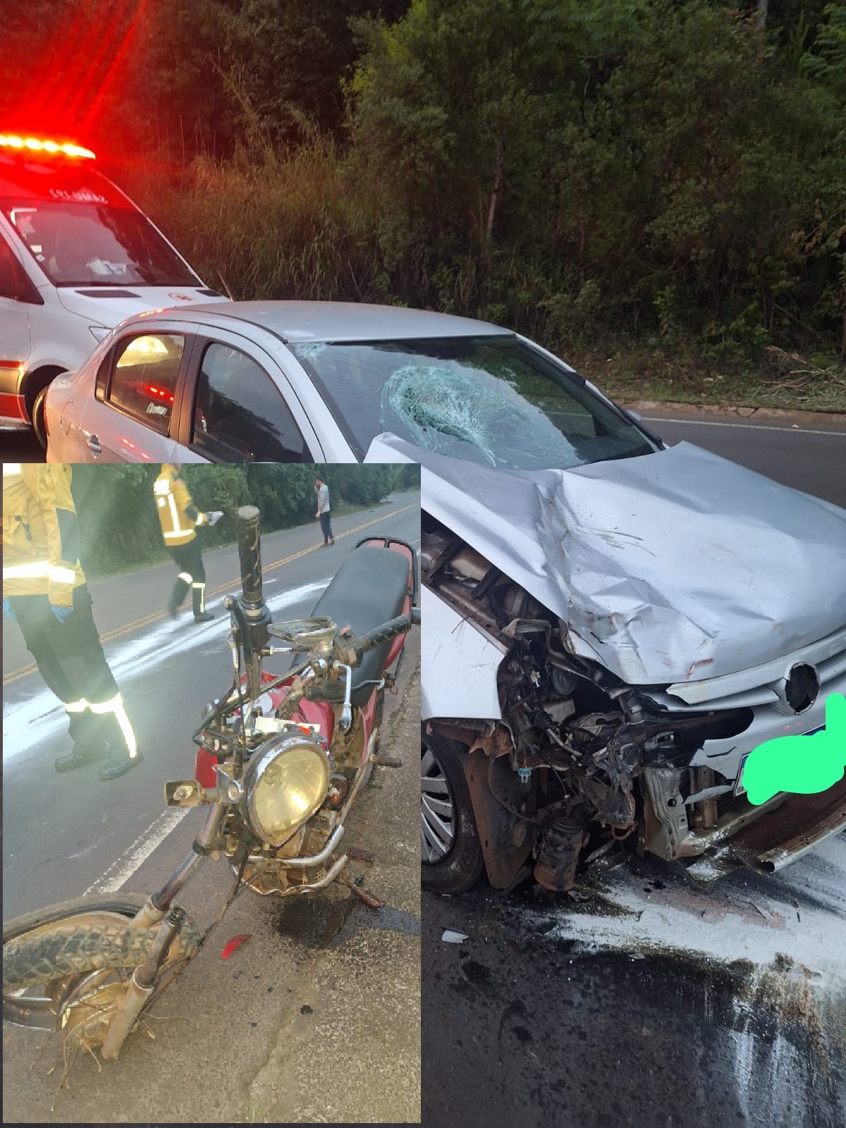 Acidente na SC-157 deixa motociclista de 24 anos gravemente ferida em Novo Horizonte